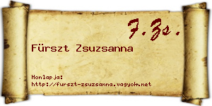 Fürszt Zsuzsanna névjegykártya