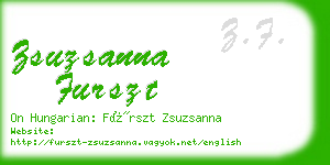 zsuzsanna furszt business card